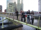 London, Kaplický's footbridge in Canary Wharf